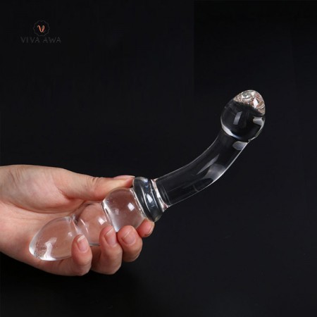 Glass Dildo Anal Beads Butt Plug Prostate Massager G Spot Sex Toys